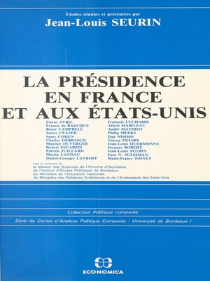 cover image of La présidence en France et aux États-Unis